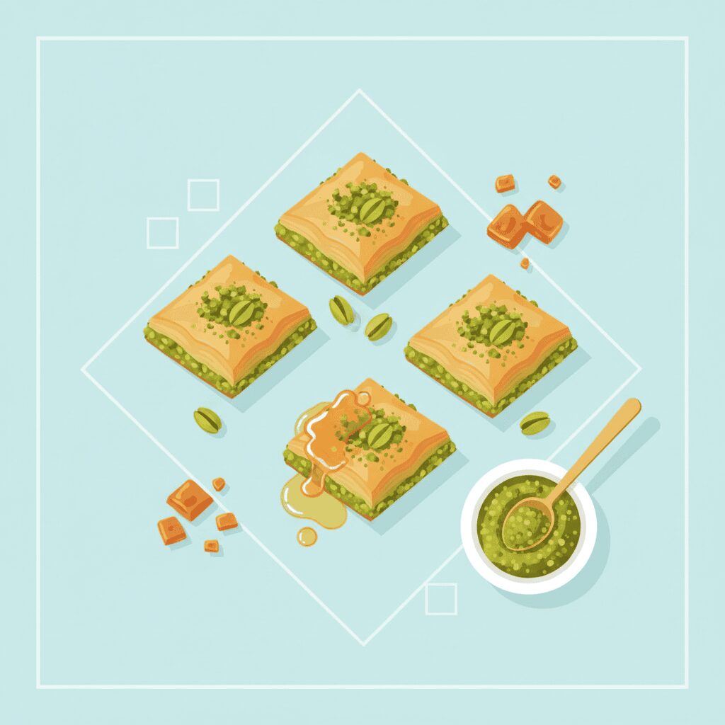 Fıstıklı Baklava Dilimleri: Ev Yapımı Krokant Tarifinin Sırları (Ai Görsel) –...